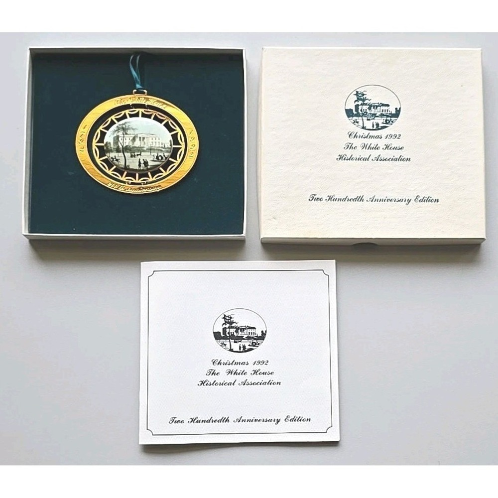 1992 The White House Historical‎ Association Christmas Ornament NEW SKU U183